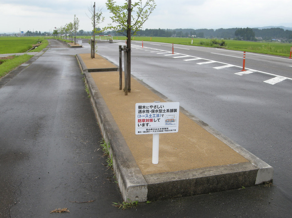 トース土工法 分離植樹帯／富山県富山市の画像