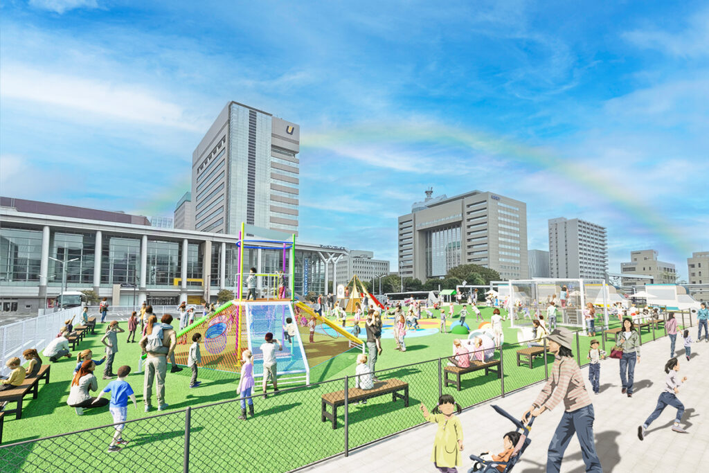 富山駅北に遊具エリア”ごっこぱーく”がオープンします！の画像