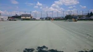 グラウンドの土埃対策